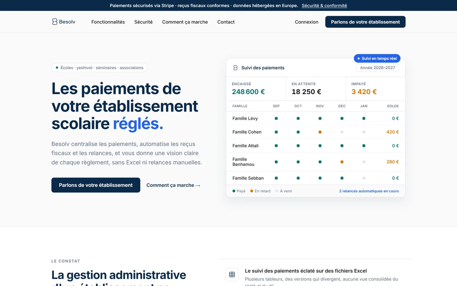 Besolv — capture principale du projet