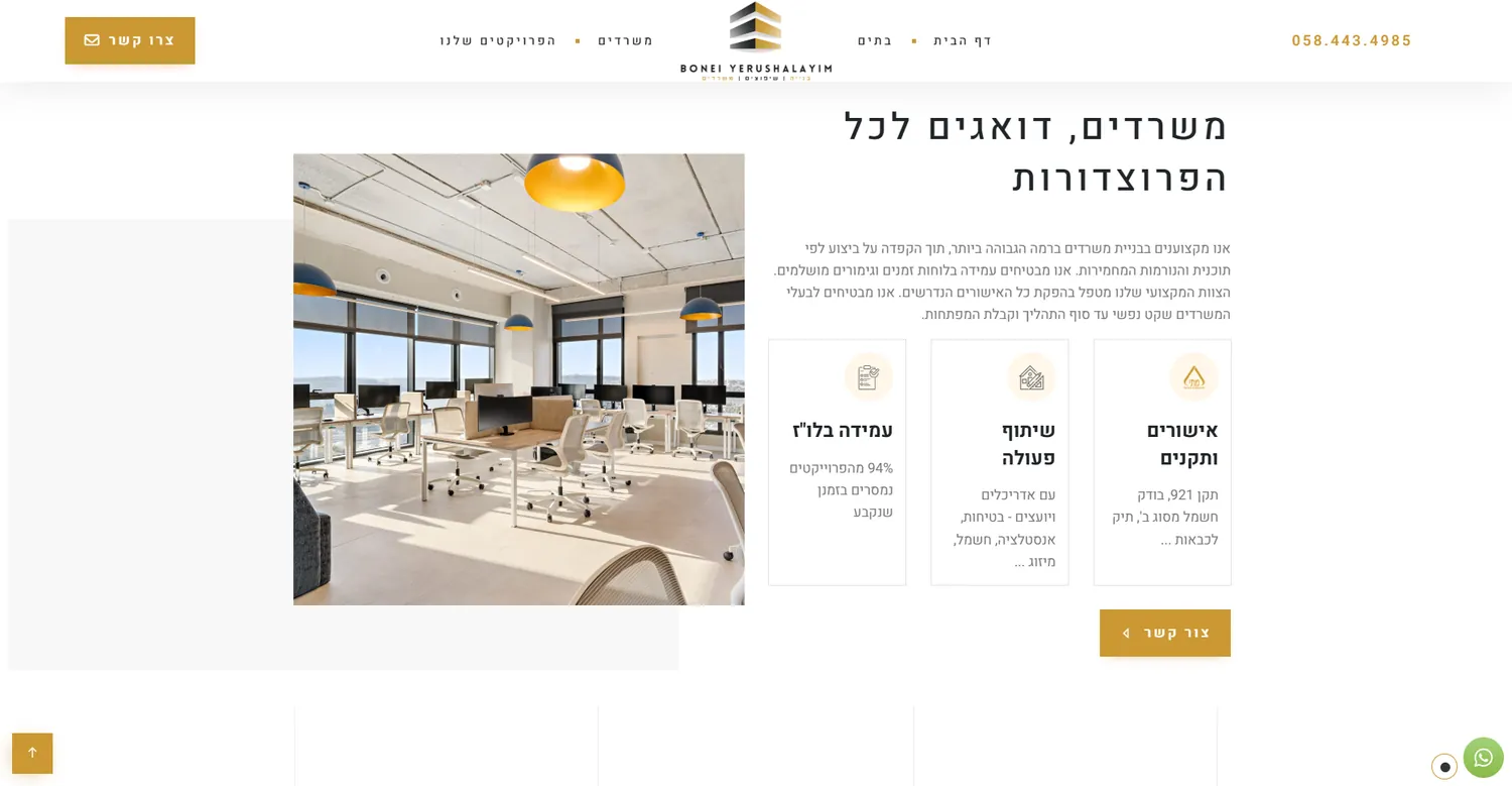 Bonei Yerushalayim — aperçu du projet