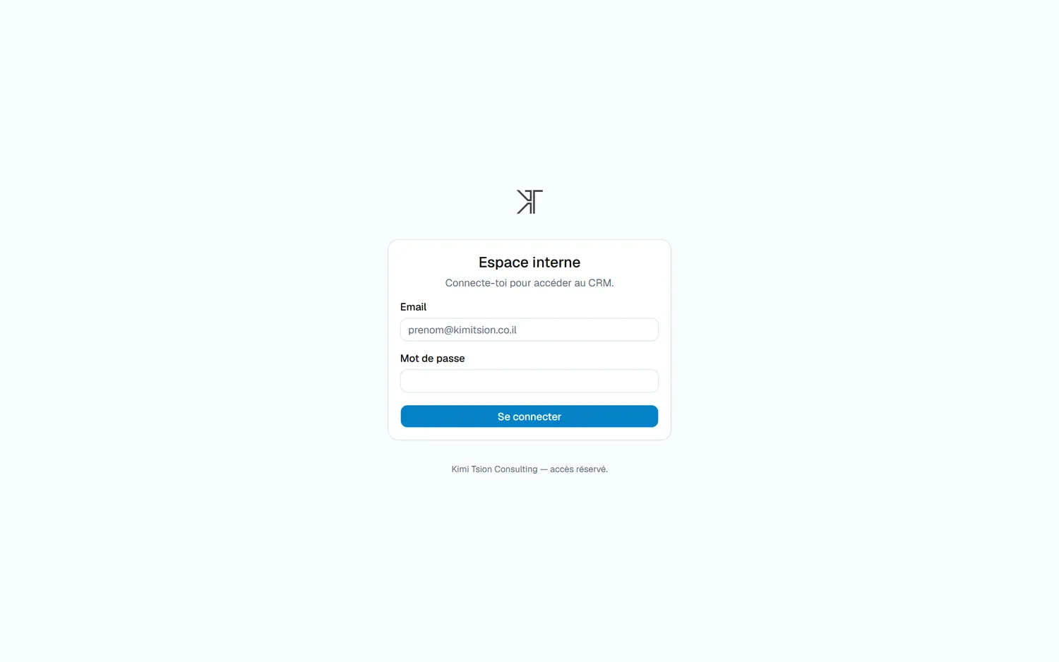 CRM Kimi Tsion — aperçu du projet