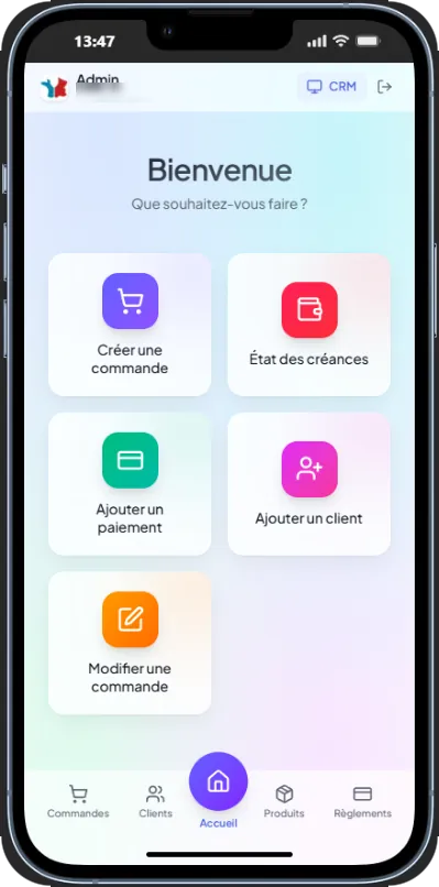 CRM France Winery — aperçu du projet